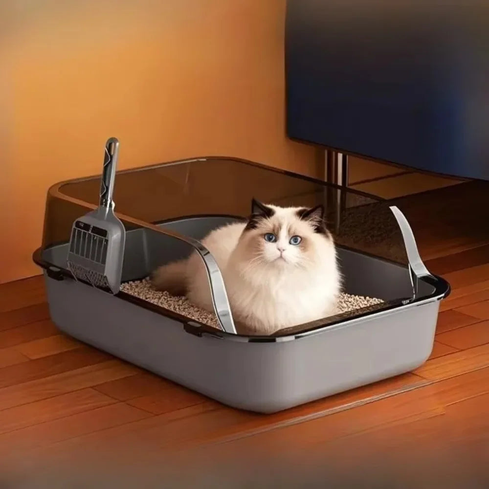 Cat in the XL Semi-Open Litter Box